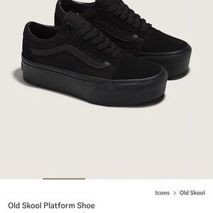 Vans Old Skool Platform Sneakers - Black